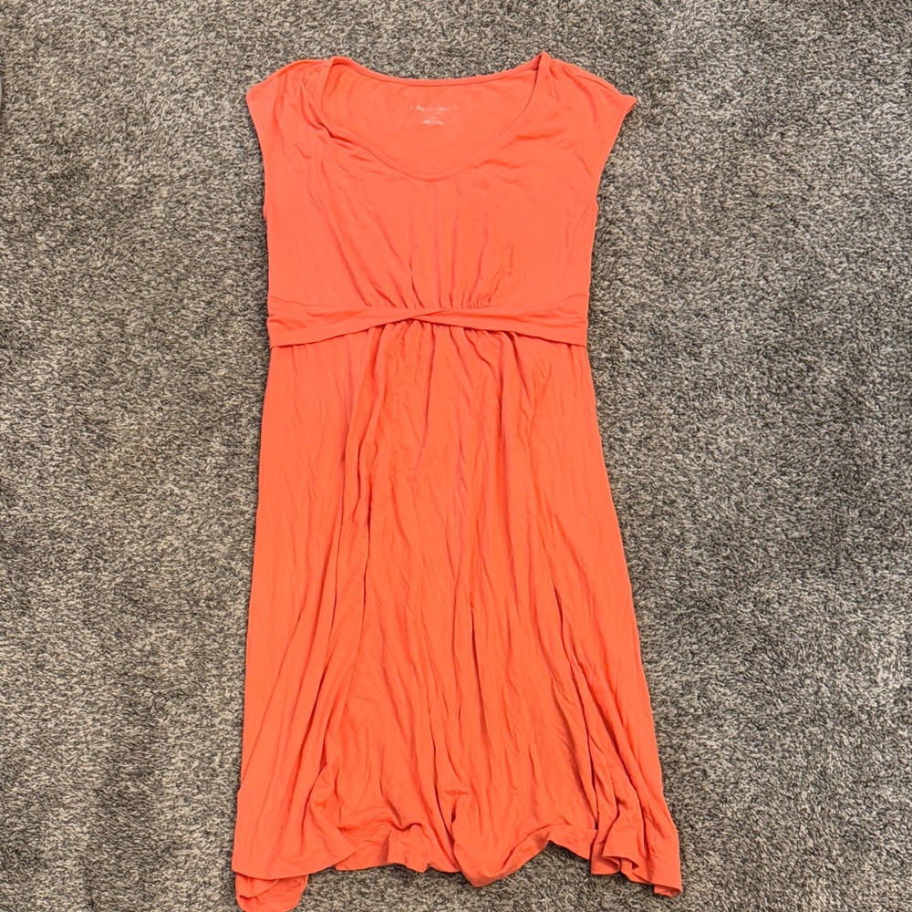 Liz Lange Vibrant Pearch Midi Dress